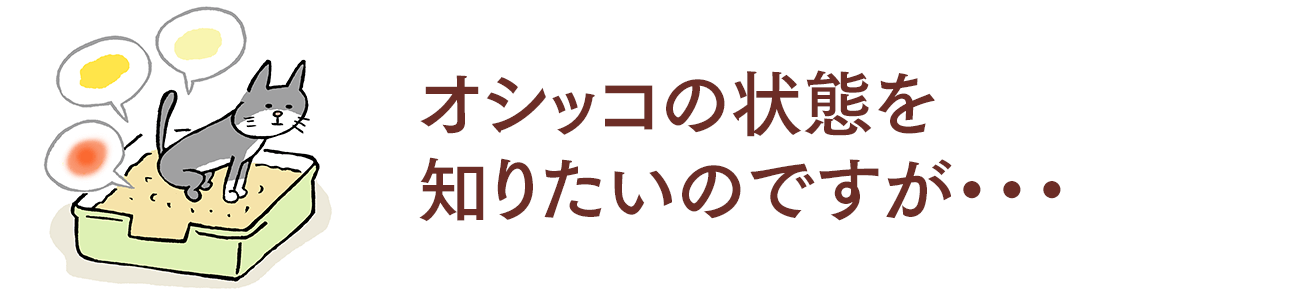 オシッコの状態を知りたいのですが…