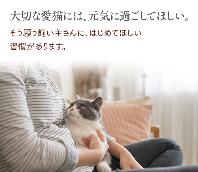 大切な愛猫には、元気に過ごしてほしい。そう願う飼い主さんに、はじめてほしい習慣があります。