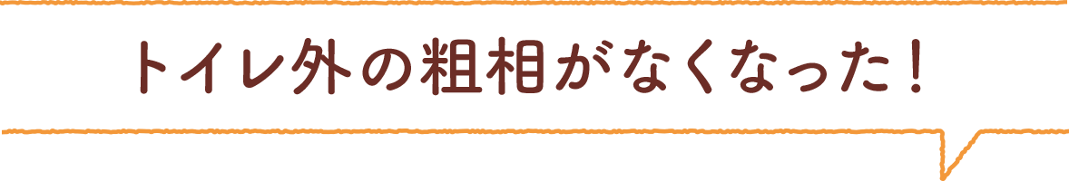 トイレ外の粗相がなくなった！