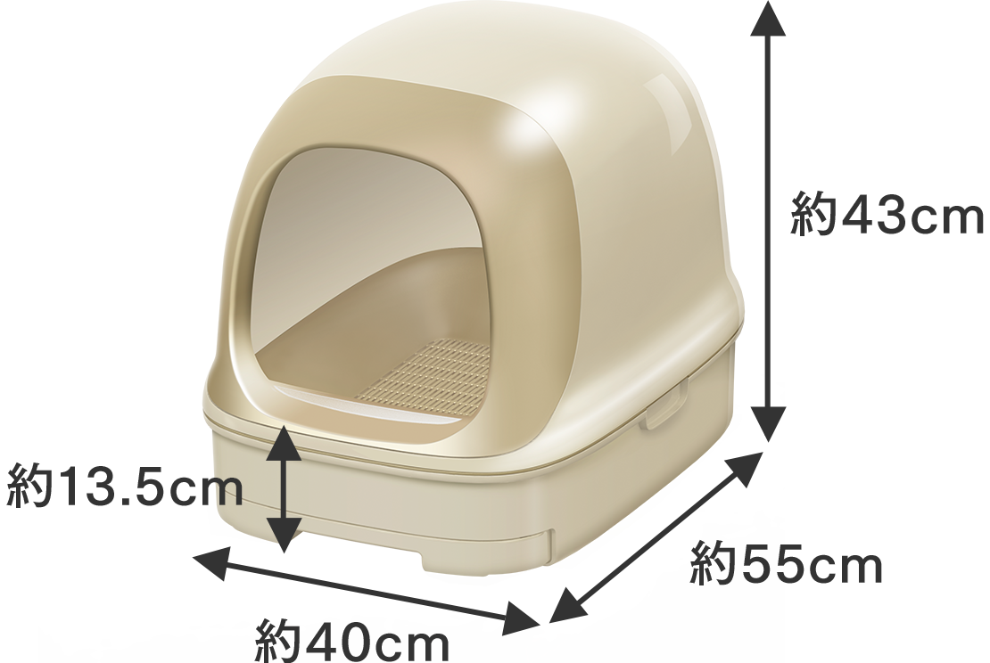 ドームタイプ　約幅40cm×奥行き55cm×高さ43cm、入口高さ：約 13.5cm