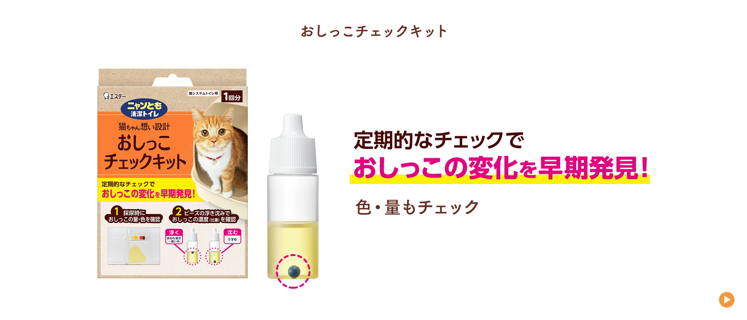 おしっこチェックキット おしっこの濃度（比重）がひと目でわかる！色・量もチェック