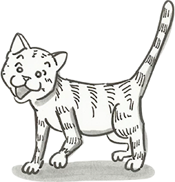 鉄拳さん猫イラスト