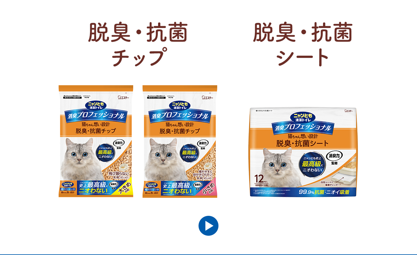 脱臭・抗菌チップ／脱臭・抗菌シート